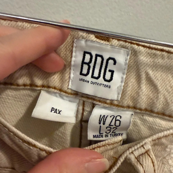 BDG Urban Outfitters PAX Women's 26 Natural Pax Beige Ripped Straight Jeans - Picture 10 of 11